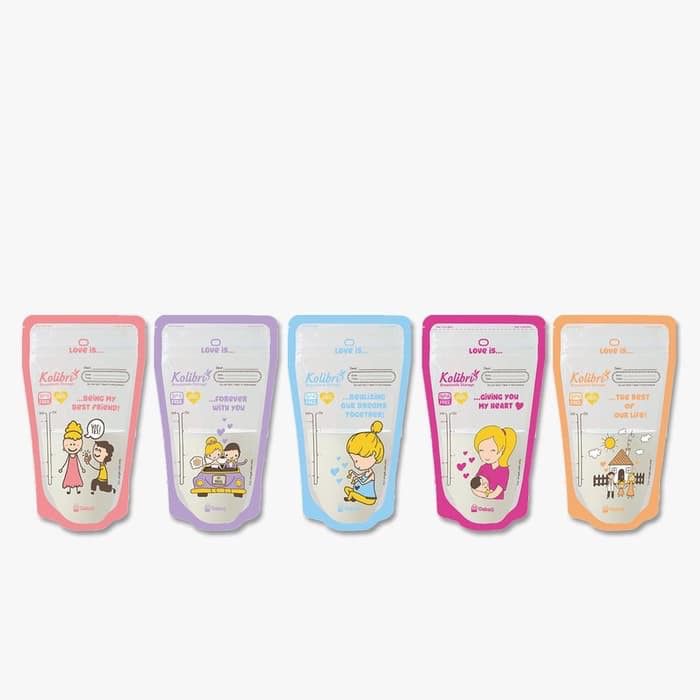 Gabag Kolibri Kantong ASI 100ml &amp; 120ml Love Story / Food Mix