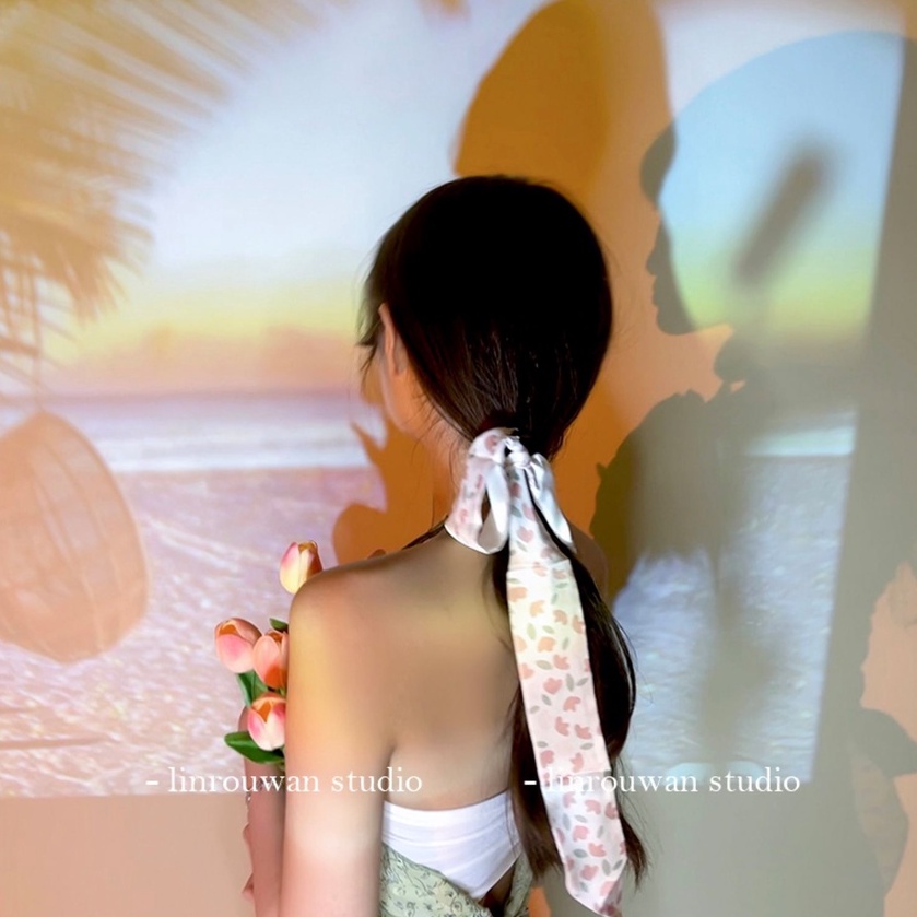 KOREAN TWILLY MOTIF BUNGA SILK SATIN SCARF BAG SHAWL RIBBON STYLE BASIC FLOWER SOFT PASTEL HAIR NECK/ PITA SYAL TAS KOREA RAMBUT LEHER TANGAN WANITA MODEL DESAIN VINTAGE RETRO SATIN MATERIAL MINI FASHION BANDANA KATUN SUTRA DASI POLOS SELENDANG