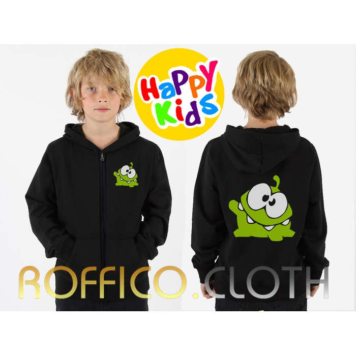 Jaket Hoodie Zipper Anak Cut The Rope Unisex - Roffico Kids