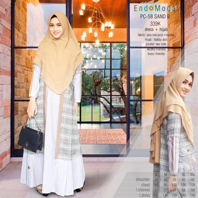 Jual Gamis Set Endomoda Pc 58 Indonesia Shopee Indonesia