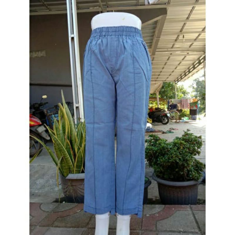 kulot levis ribbon kulot jeans ribbon/kulot levis saku kanan kiri-Begy kucing jumbo