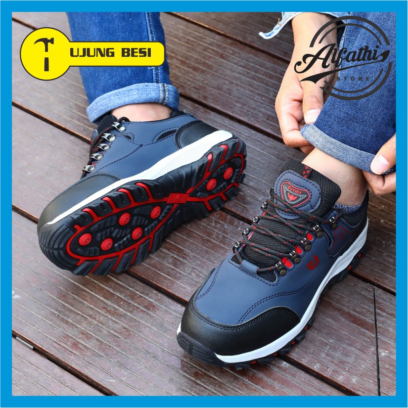 AlFathi Sepatu Safety Sneakers Sport Ori By Guyisa Navy