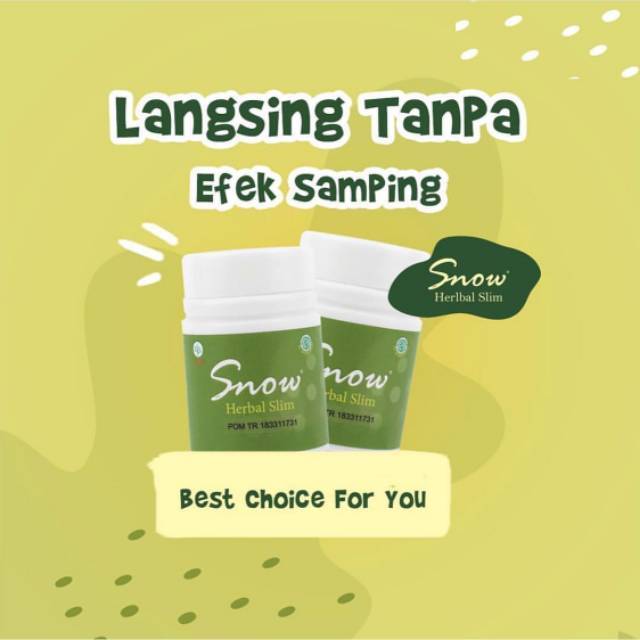

SNOW HERBAL SLIM 100% Alami Tanpa Efek Samping