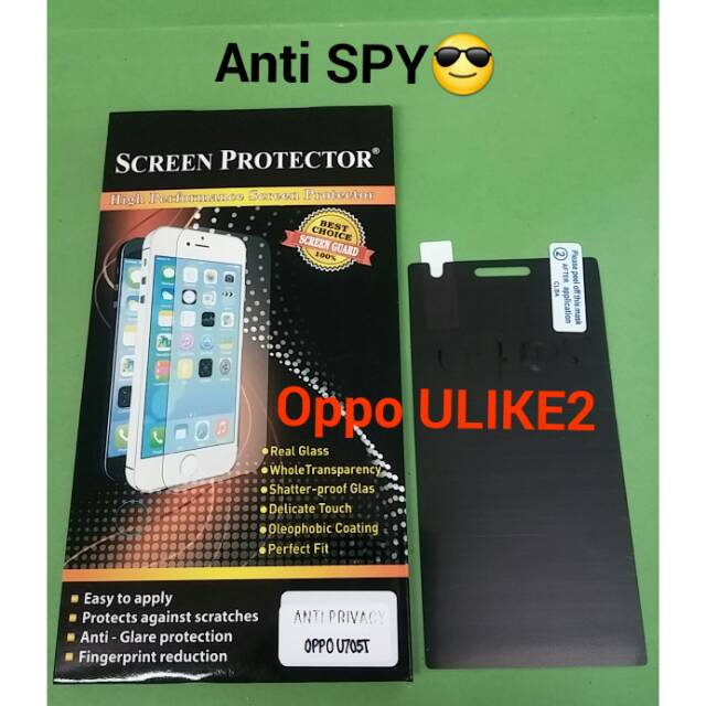 Anti Gores Screen Guard SPY Hitsm Oppo U Like 2 / U705T