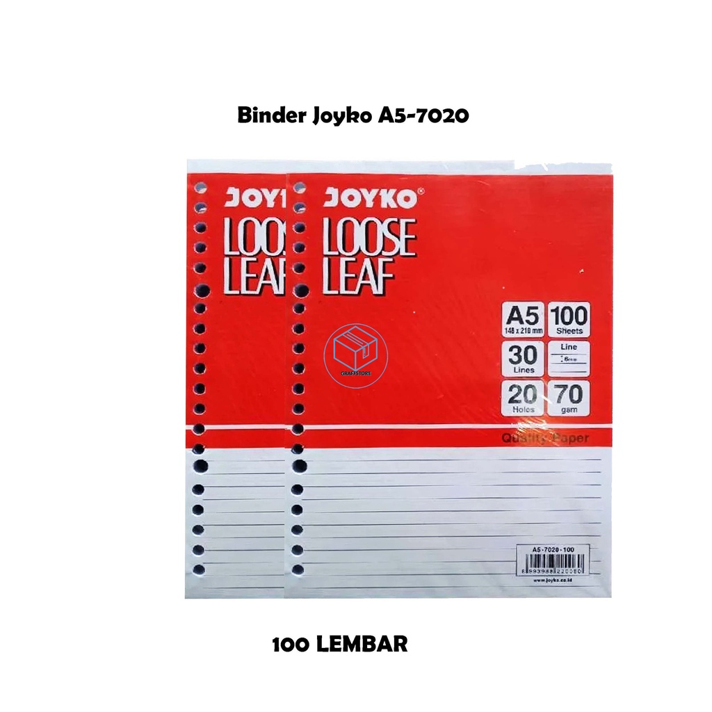 

Kertas Binder Loose Leaf Isi Kertas File Binder Joyko A5-7020