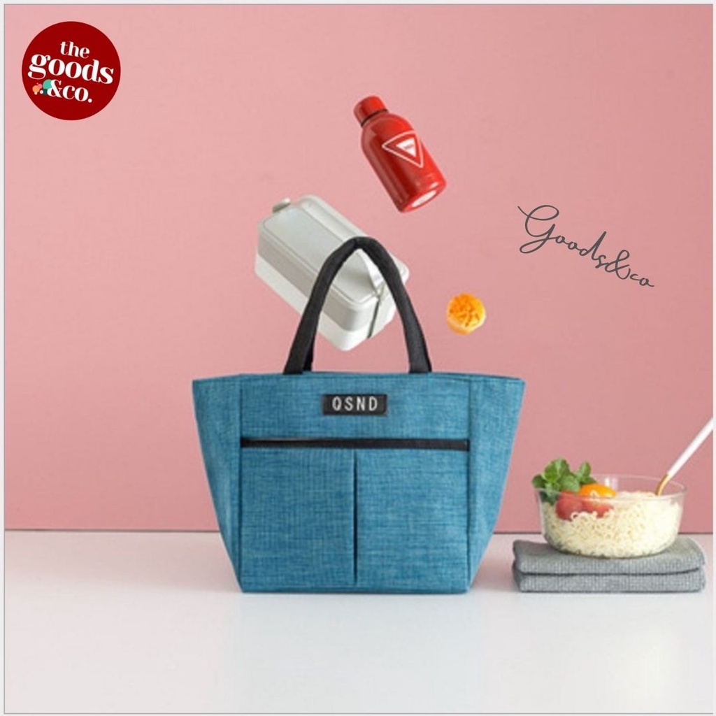 Tas Bekal Makanan Lunch Bag Cooler Besar Korean Style Tahan Panas Bahan Anti Air Premium