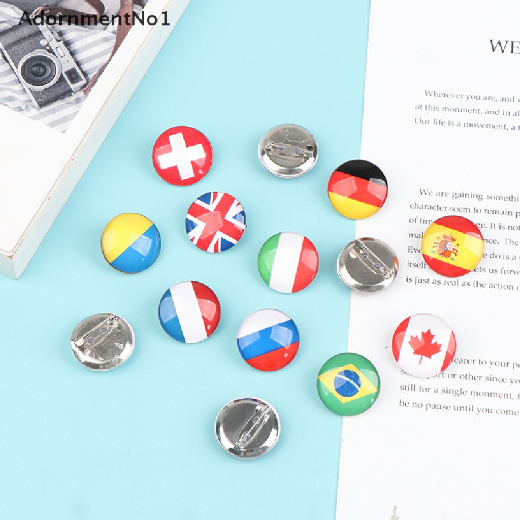 (AdornmentNo1) Bros Pin Enamel Desain Bendera Ukrainian Rusia