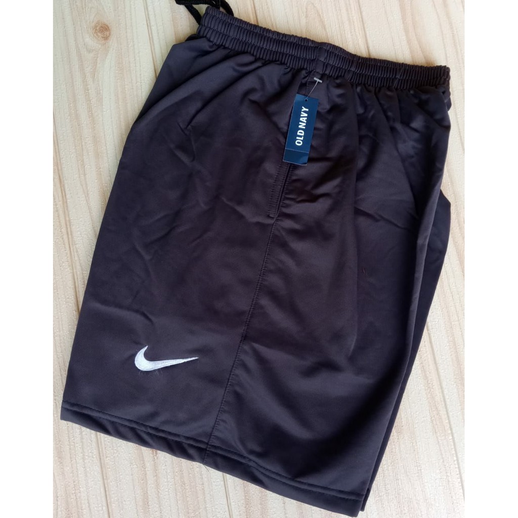 Celana Olahraga Pendek Pria HITAM Import Original Jogging Running Santai Voli Casual Cowok Cewek