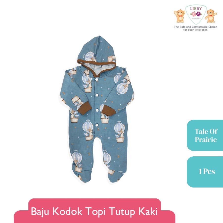 LIBBY Baju Kodok Panjang Tutup Kaki Pakai Topi Tale Of Prairie (3pcs)