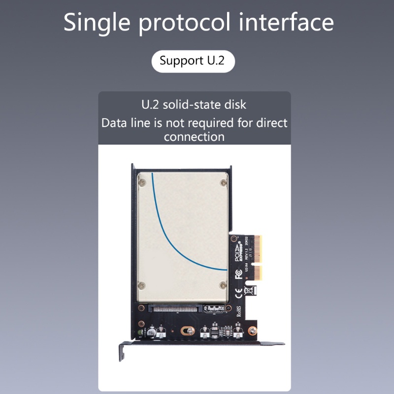 Btsg PCIE X4 to U.2/SATA Converter Board 2.5 inch SFF-8639 Hard Disk PCI-Express 4.0 Modul Adaptor Bertenaga Sendiri