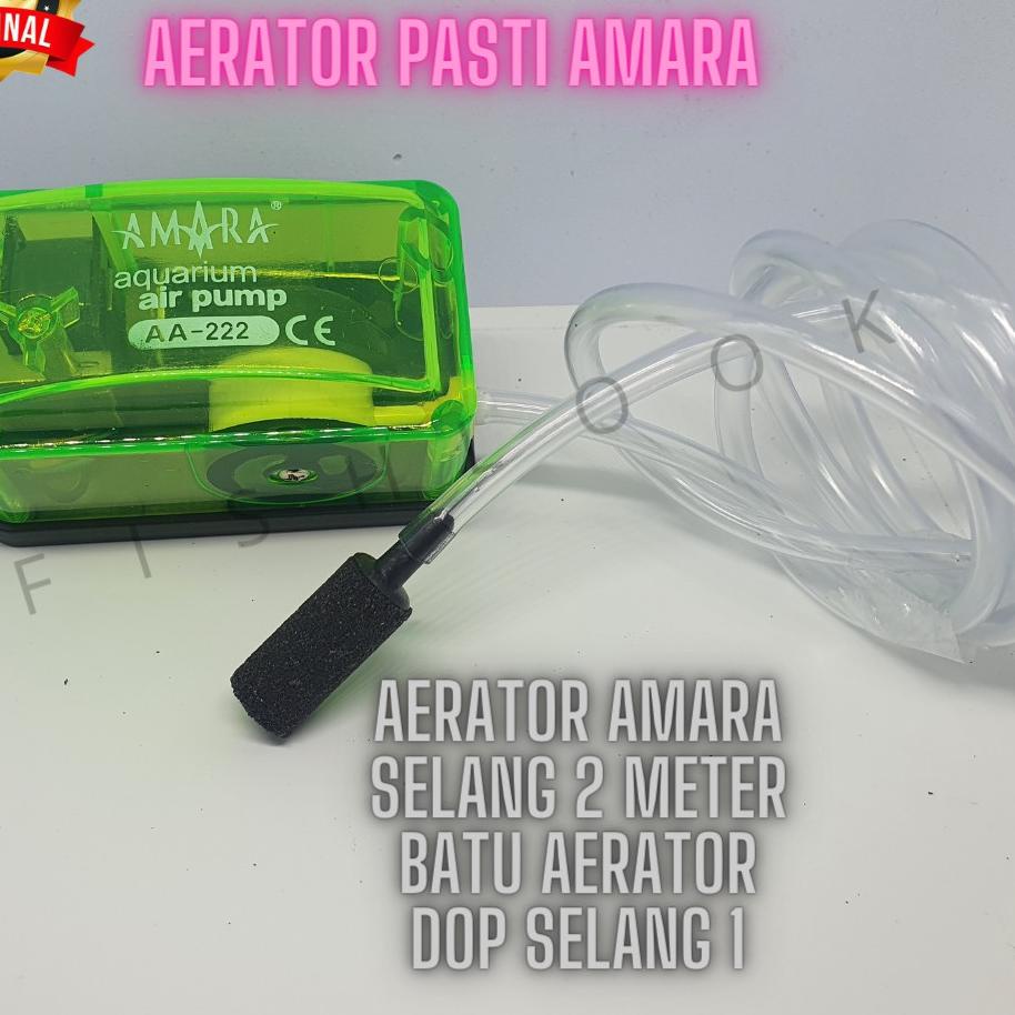 ✈ PAKET AERATOR LENGKAP AMARA mesin gelembung udara 1 LUBANG aquarium aquascape AMARA ◌