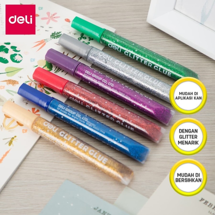 

Deli | Lem Glitter (Classic Glitter Glue) | EA71101 | 6 warna Klasik