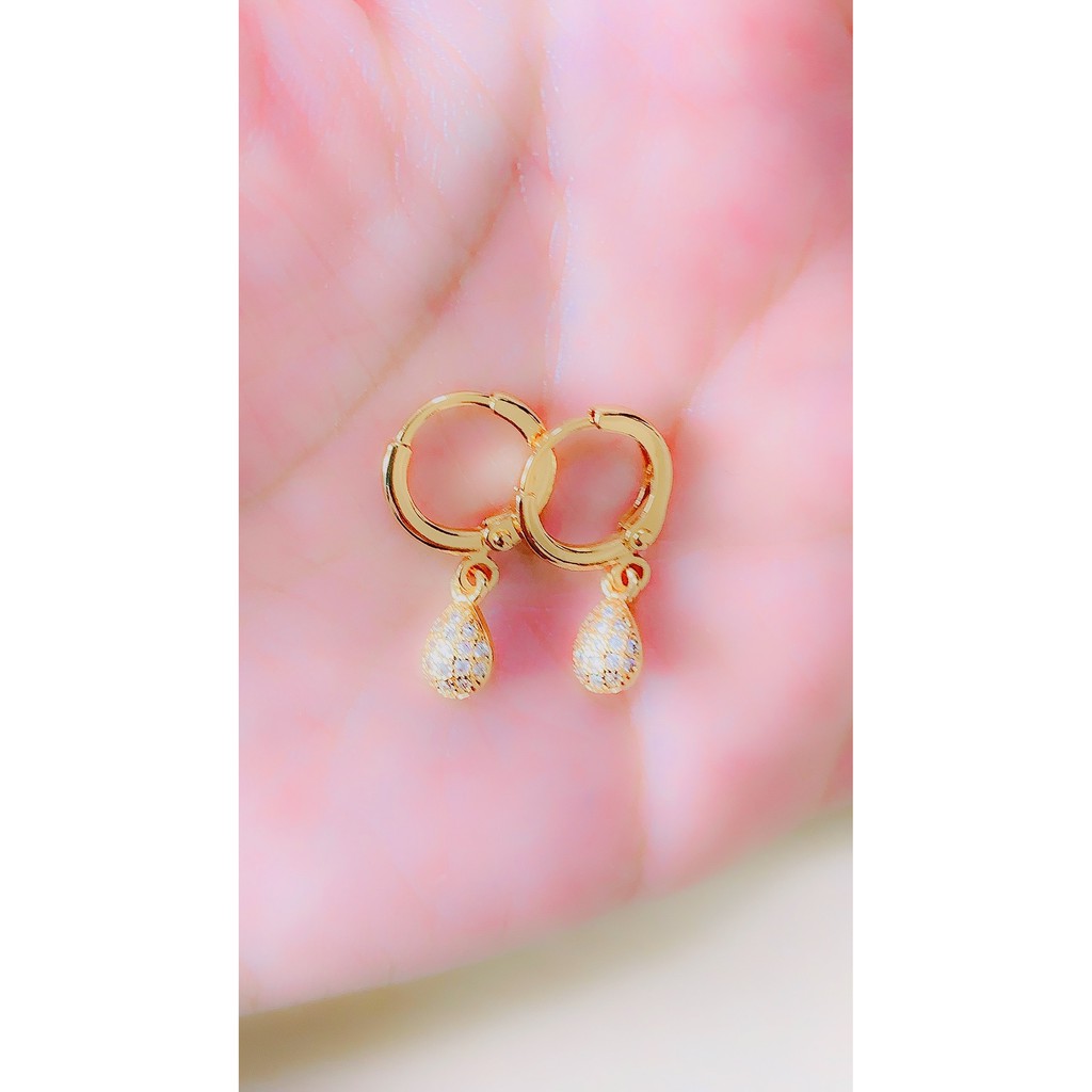 Anting Wanita / Anak Model Oval Zirconia Gold Xuping