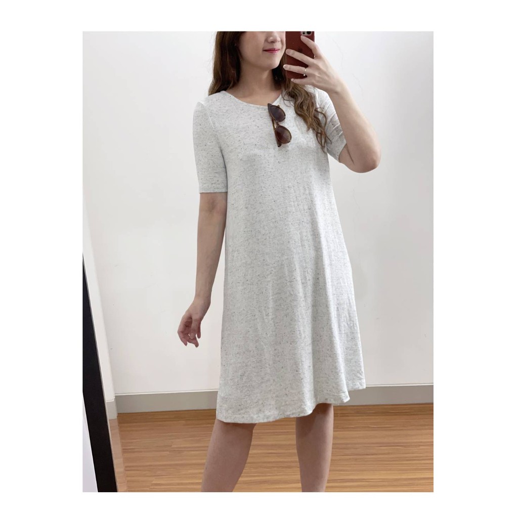 Gap white speckled soft swing dres