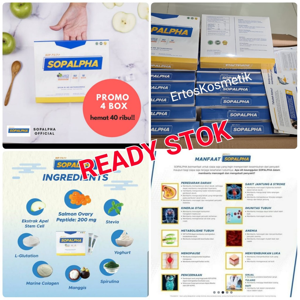 SOPALPHA BIOBOOST 4 BOX SOP ALPHA BIO BOOST SUPLEMEN KESEHATAN ORIGINAL ASLI READY STOK