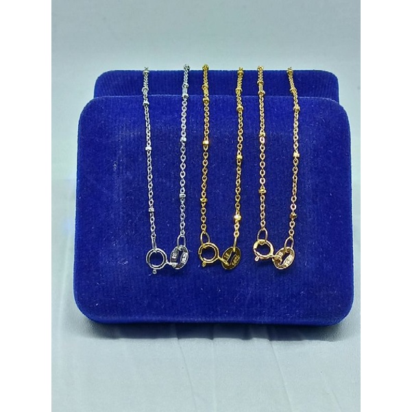 KALUNG PERAK ASLI SILVER 925 LAPIS EMAS/KALUNG RANTAI JEDAR ANAK/ASLI SILVER/FASHION KALUNG ANAK
