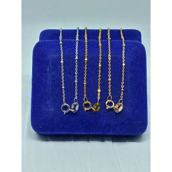 KALUNG RANTAI JEDAR ANAK / KALUNG PERAK ASLI SILVER 925 LAPIS EMAS/ KALUNG FASHION ANAK TERBARU