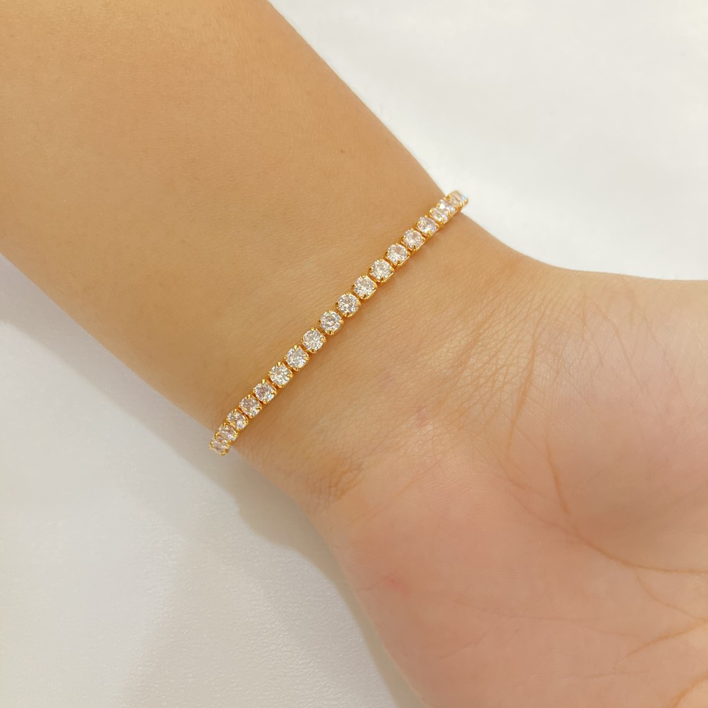 Gelang Serut Wanita Full Permata Lapis Emas Aksesoris Fashion Daily Yaxiya Jewelry GLE80