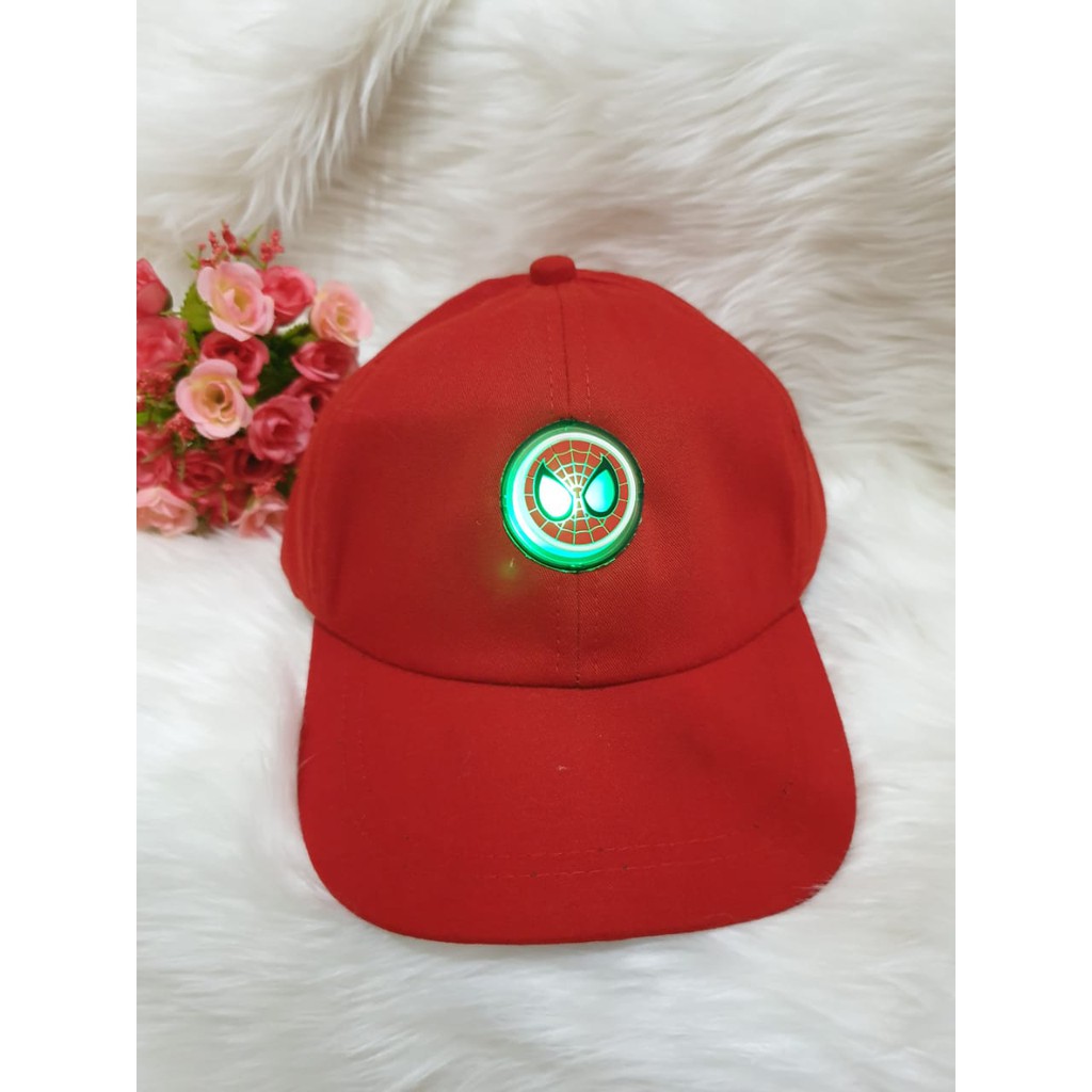 Baru Topi anak Superhero lampu led