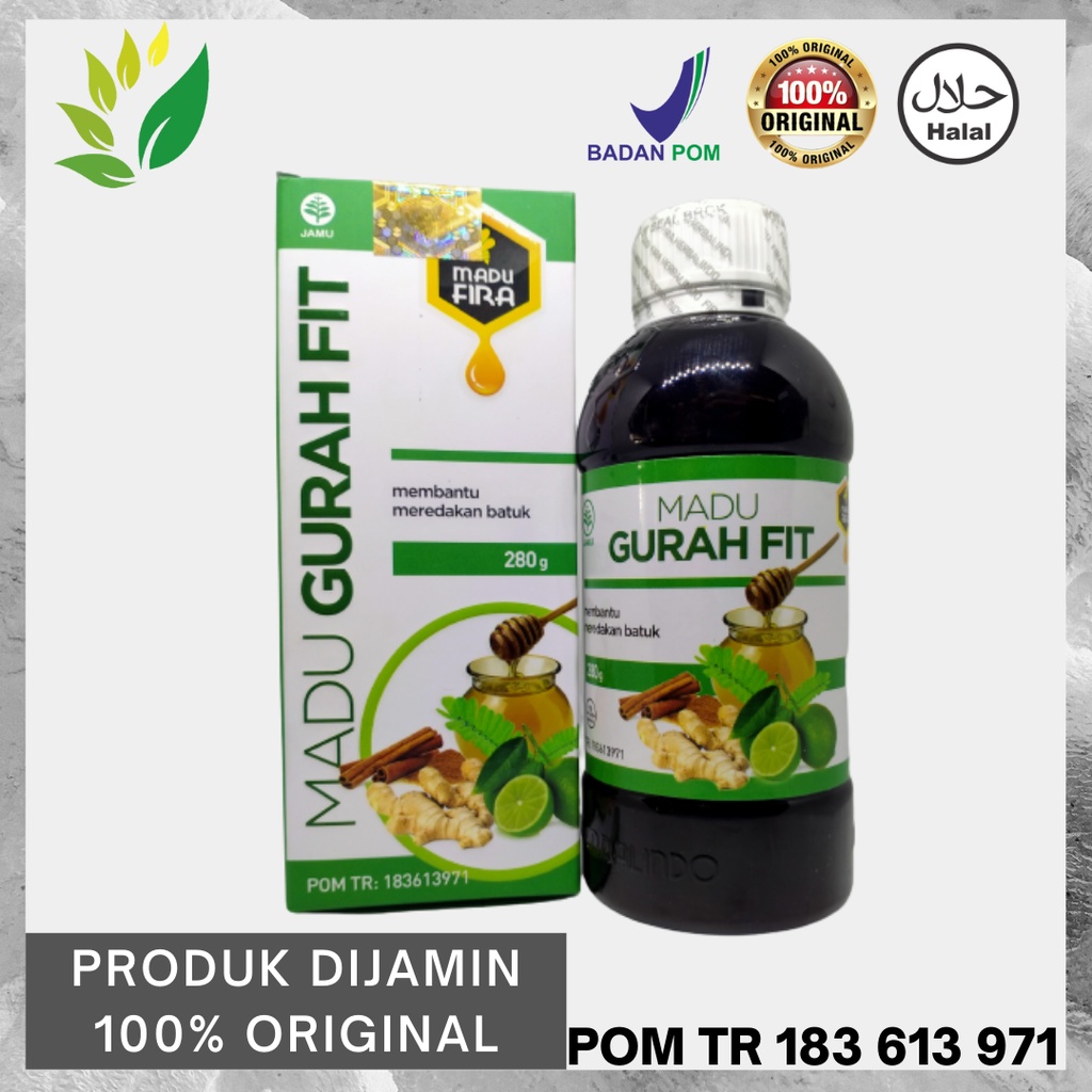 Madu Gurah Fit Obat Herbal Batuk Flu Sesak Napas Bronkitis Radang Tenggorokan Original