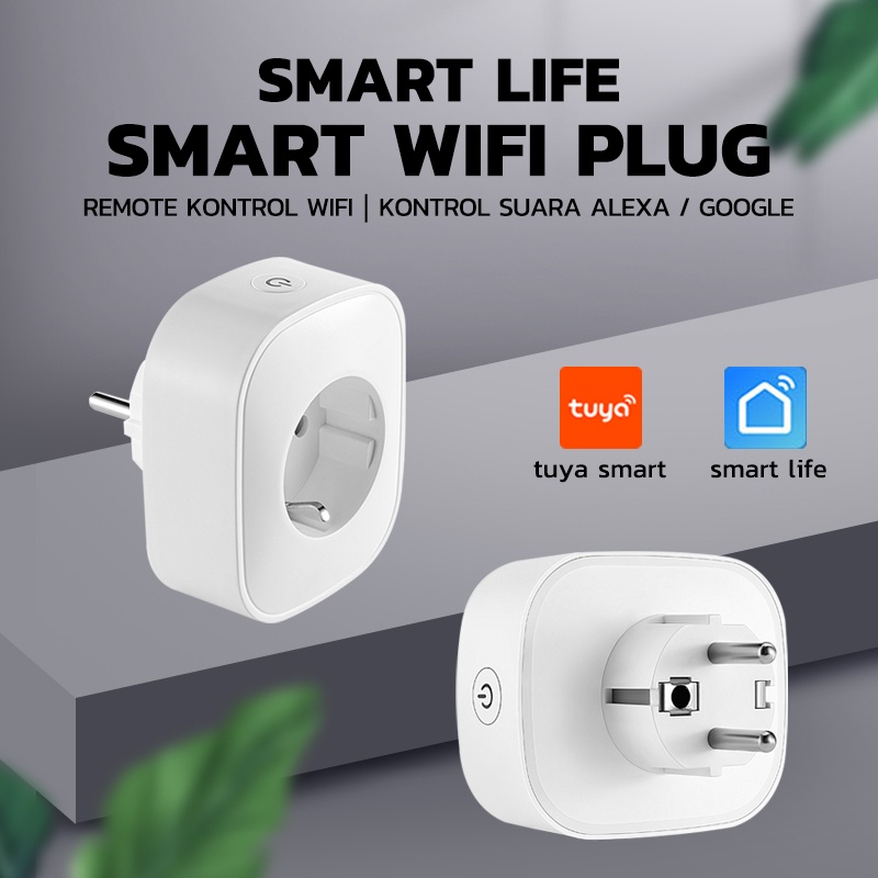 Kadonio WiFi Smart Plug Socket 16A monitor kontrol daya Colokan stop kontak timer