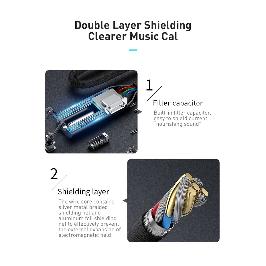 Type C Male to Type C - 3.5mm Female 2 in 1 Adapter L60S CATL