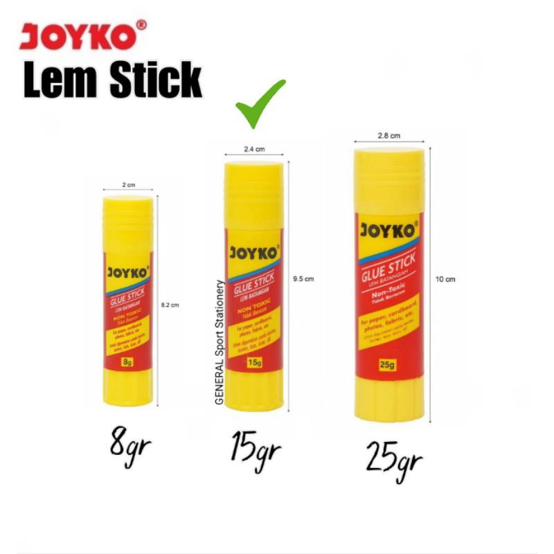 

COD Joy KTB Lem Stick Joyko 15 GS-09 GS-100 Dan GS-102 Glue Stick Joyko Lem Kertas Batang 8gr 15gr