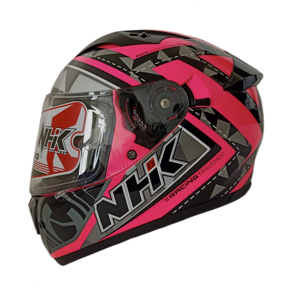 HELM NHK FULL FACE NHK GP PRIME MOTIF FORTIUS PINK FLUO SILVER