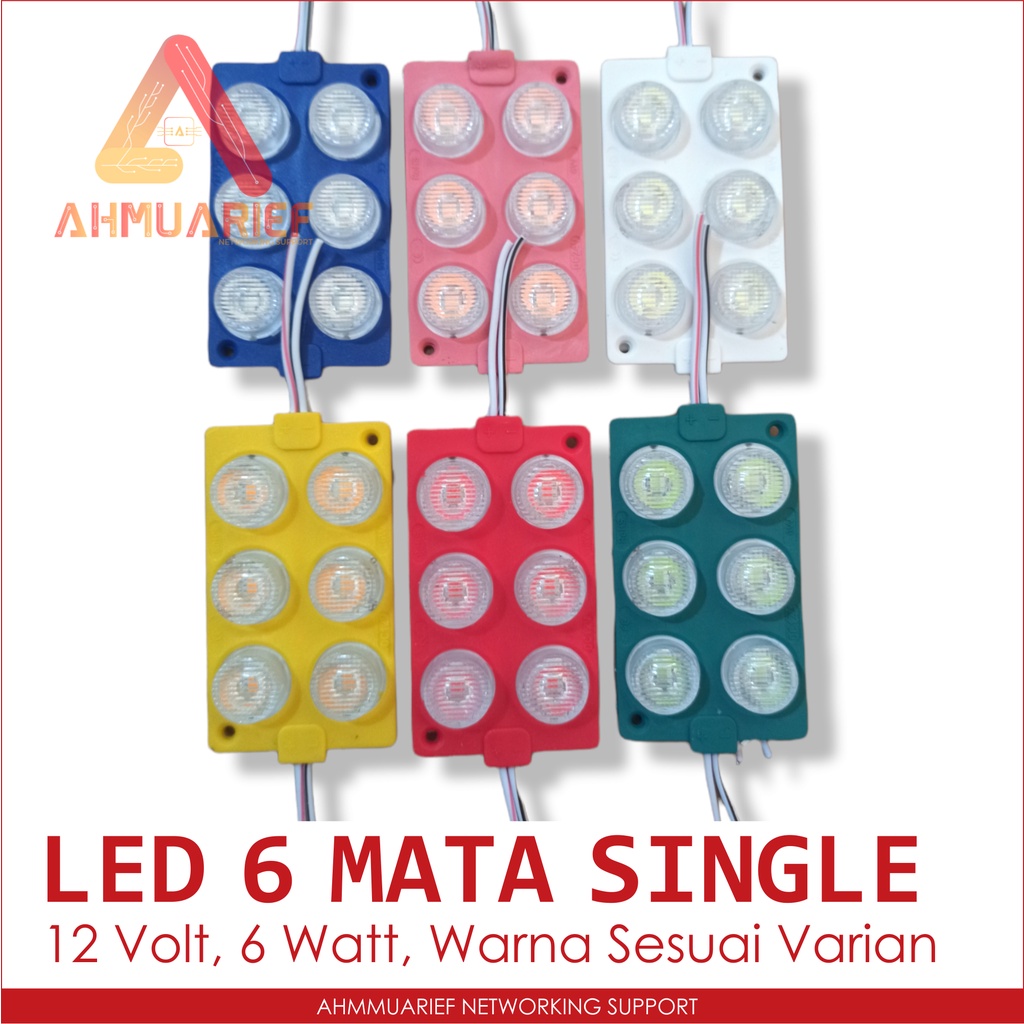 DOUBLE - LAMPU MODUL LED STRIP 6 MATA DOUBLE SMD 12V 6 WATT