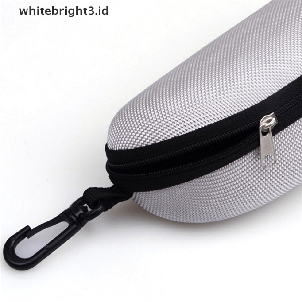 (whitebright3.id) Hard Case Pelindung Kacamata Hitam Portable Dengan Resleting