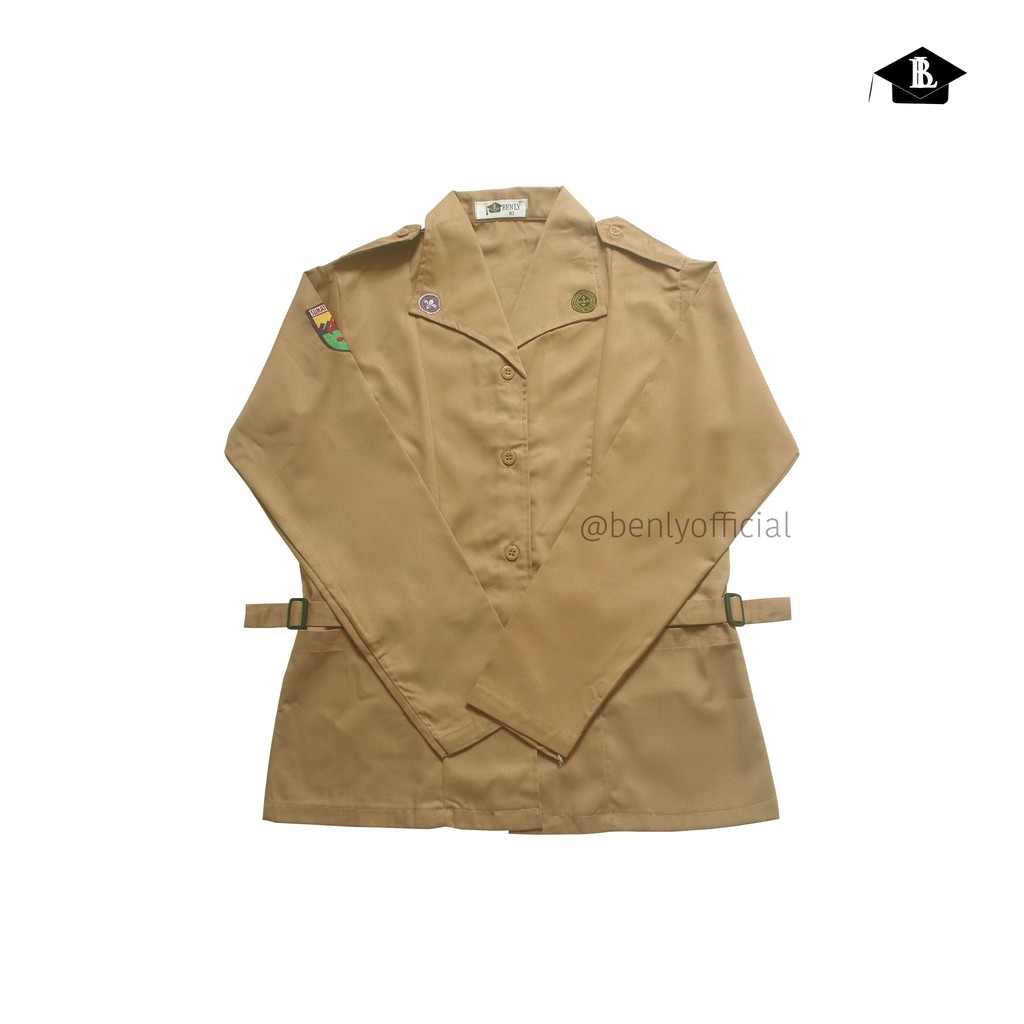 BENLY Baju Rapilo Perempuan (Lengan Panjang) / Hawai Rapilo (Panjang) / Baju Pramuka SMA