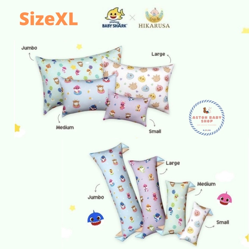 Hikarusa Baby Shark Pillow Bolster XL bantal guling hikarusa baby shark jumbo