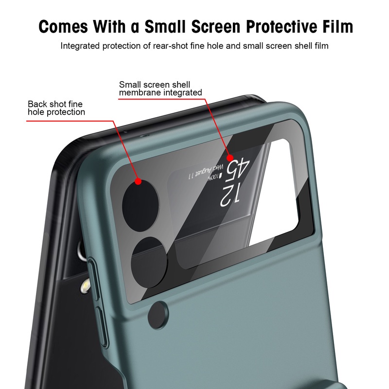 Case Layar Lipat Shockproof Ultra Tipis Dengan Stylus Untuk Samsung Z Flip3