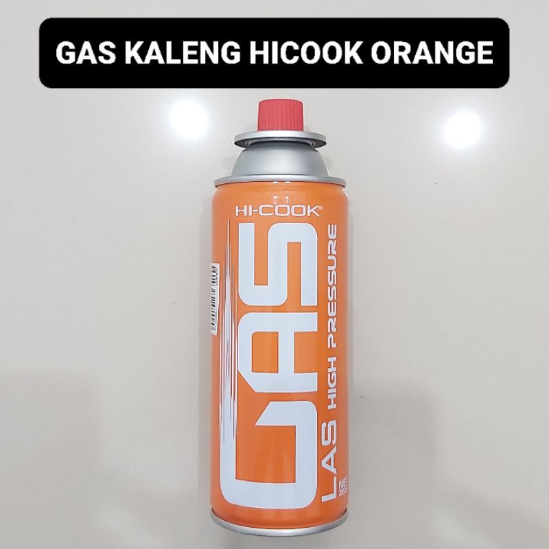 (KHUSUS SULTENG) Gas Kaleng Hicook Oren Portable Gas Hi-cook orange