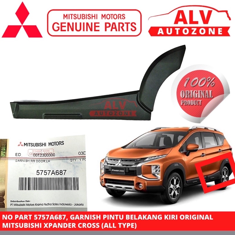 GARNISH SPOILER OVER FENDER LIS PINTU BELAKANG KIRI ORIGINAL XPANDER CROSS 5757A687