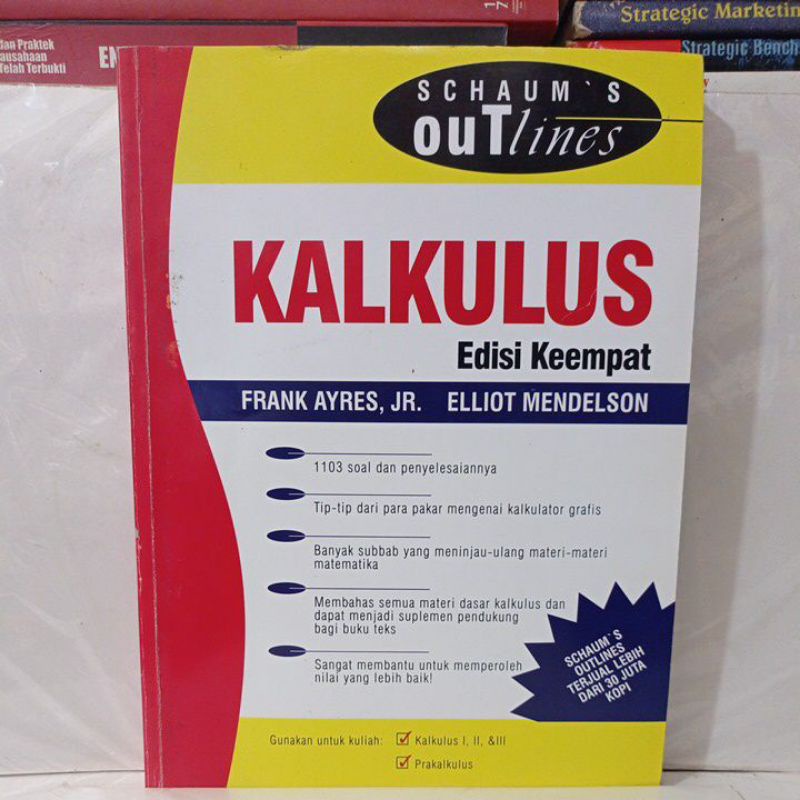 KALKULUS edisi keempat SCHAUM'S out lines Buku ORIGINAL