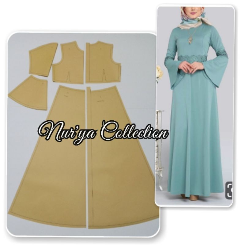 Pola Gamis Lengan Lonceng Shopee Indonesia