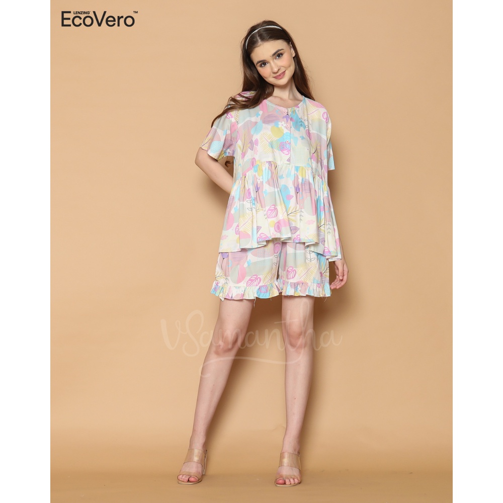 Pajamas/Piyama One Set Ecovero Ruffle Yoshi