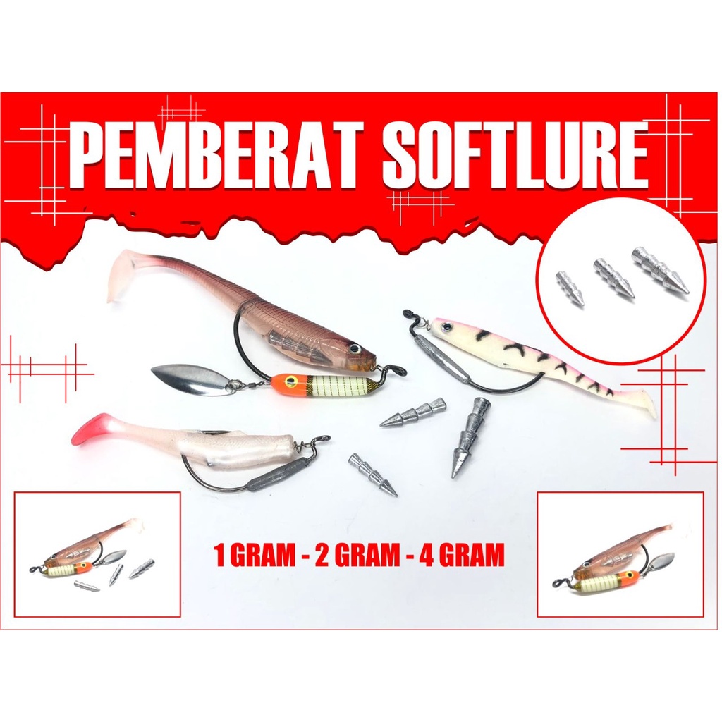 Pemberat Umpan Lure Softlure - 1gr - 2gr - 4gr Ultralight Fishing