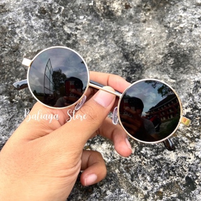 Kacamata Boboho Bulat Frame Tebal - Kacamata Bulat John Lennon - Kacamata Bulat Unisex