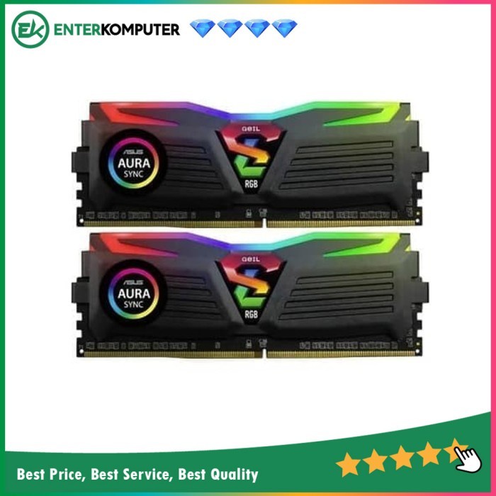 GEIL DDR4 SUPER LUCE SYNC RGB LED PC25600 3200MHz Dual Channel 32GB (2x16GB) GALS432GB3200C16BDC (Support AMD &amp; INTEL)