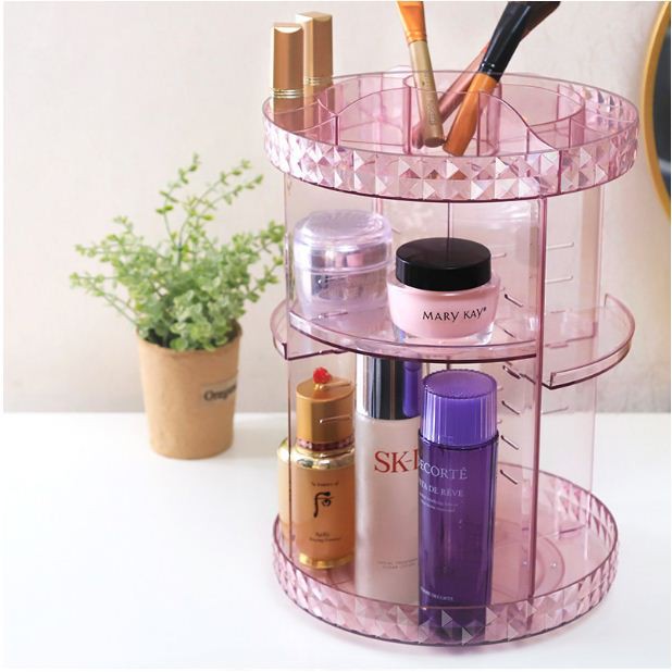  Rak  Organizer Kosmetik  Makeup putar  360Derajat Cek 