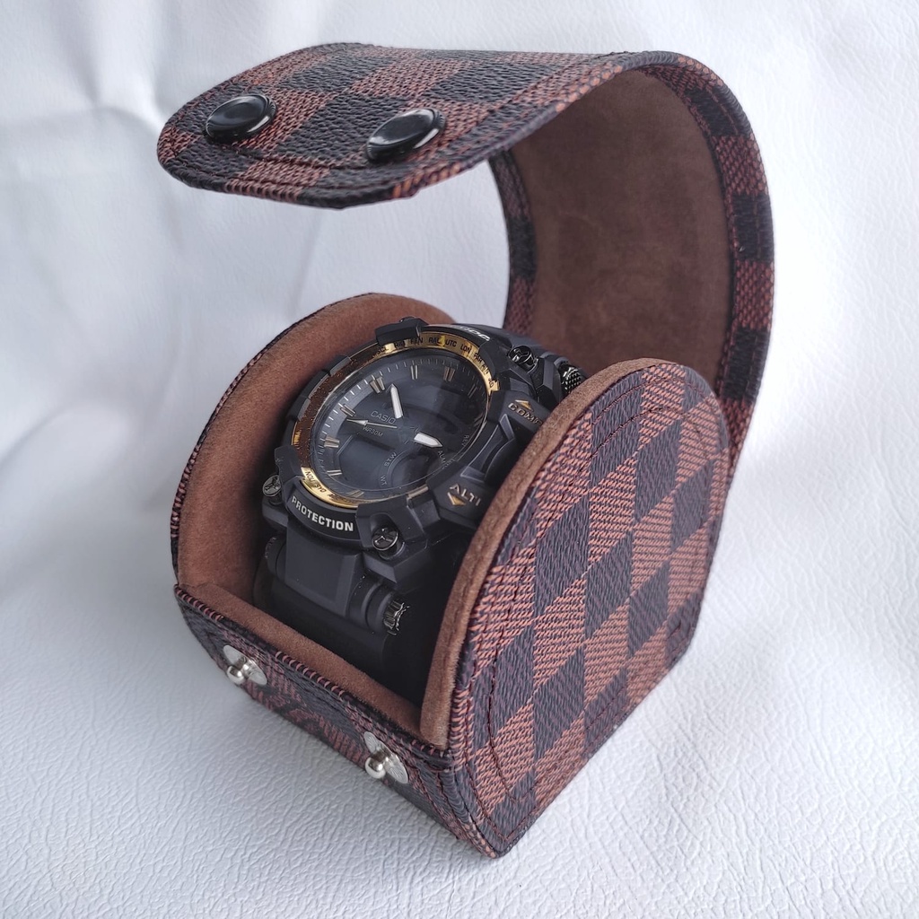 Travel Watch Case Organizer Single / Promo Kotak Jam Atau Box Tempat Jam Tangan isi 1