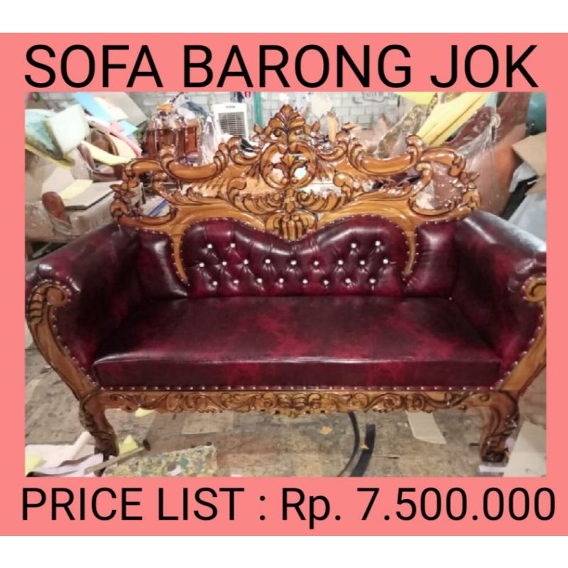 Kursi Tamu Sofa Santai Kayu Jati Jepara Barong Jok