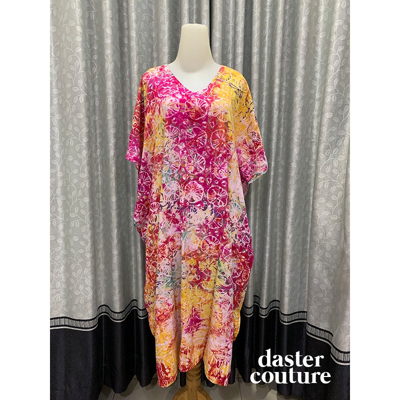 DASTER KALONG LOWO JUMBO MIDI BY LIE ING TIE DYE JUMPUTAN BALI BATIK BAHAN TEBAL ADEM