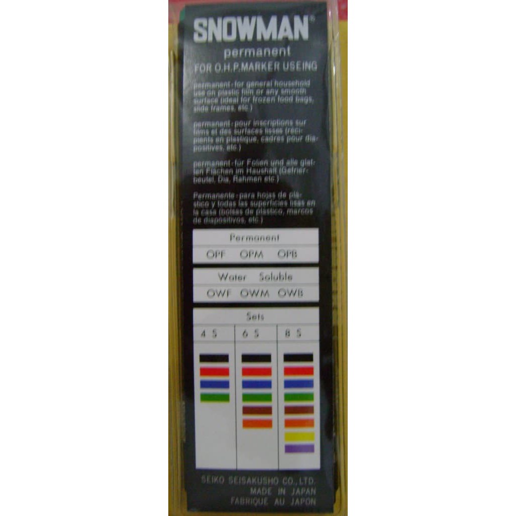

Jual Permanent Marker Snowman OHP OPM 4colours Medium point Limited