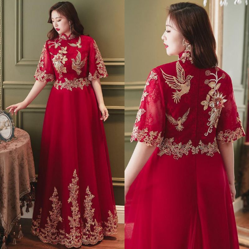 Ready 4XL LD 116 LP 108   PS33 XL-4XL / Custom Ukuran - Gaun Plus Size Bridal Mewah Import Gaun cheo