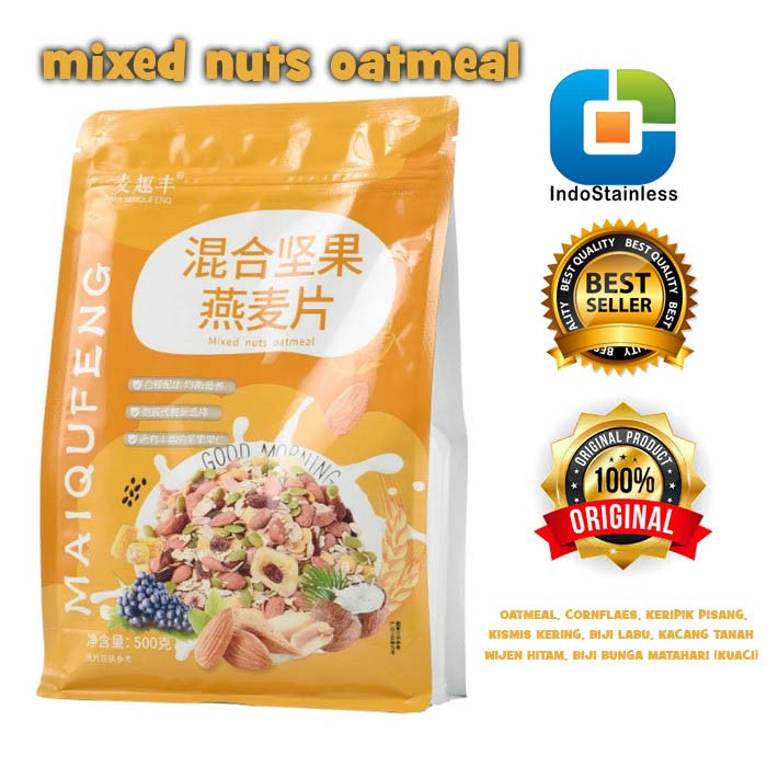 

Jual Maiqufeng Oatmeal/ Maiqufeng Sereal/ Sarapan Sehat/ Makanan Diet - Mixed Nut Oat