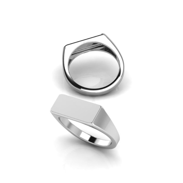 ORIGINAL Cincin Titanium Ring Silver Man Fashion Signet Ring Cincin Tengkorak 887