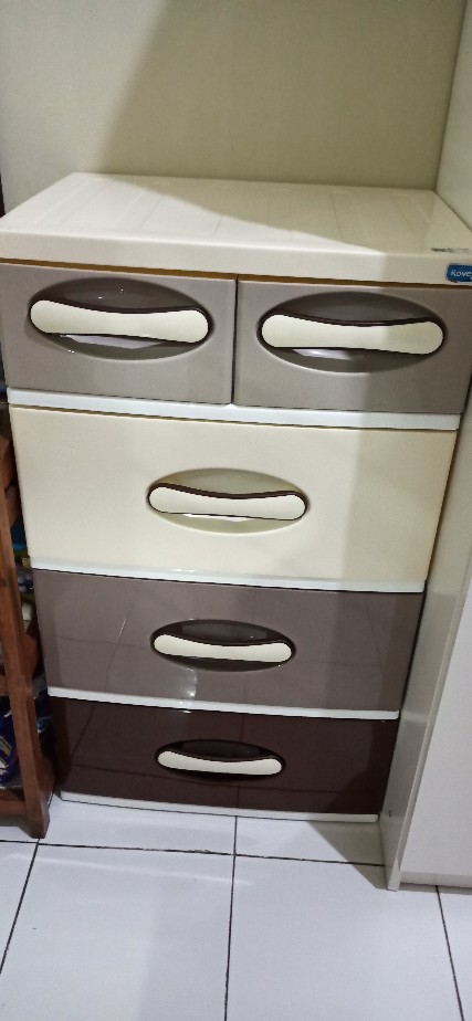 Lemari Plastik Laci 4 Susun / Cabinet Rovega Kharisma Ckh-440